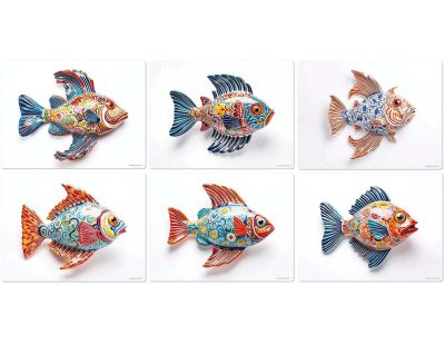 Set de table en vinyle 40 x 30 cm Equateur (Lot de 6 sets de table motifs assortis)