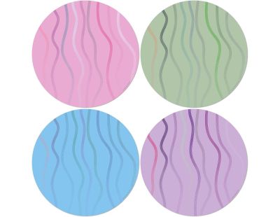 Set de table en vinyle 38 cm Ibiza (Lot de 4 sets de table motifs assortis)