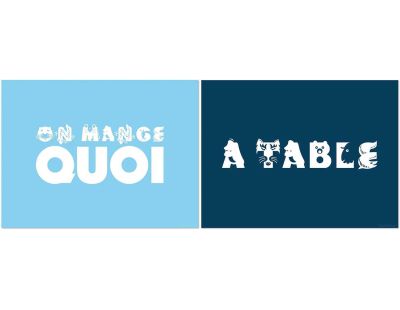 Set de table en vinyle 40 x 30 cm Kids (Lot de 2 sets de table motifs assortis)