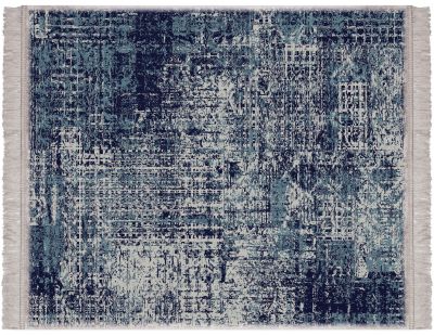 Set de table en vinyle 40 x 30 cm (Lot de 6) (Effet tissage bleu nuit)