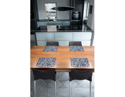 Set de table en vinyle 40 x 30 cm (Lot de 6) (Galets)