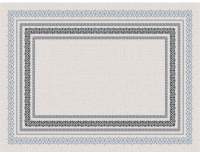 Set de table en vinyle 40 x 30 cm (Lot de 6) (Liserés bleu et noir)
