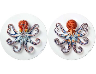 Set de table en vinyle 38 cm Octopus (Lot de 2 sets de table motifs assortis)