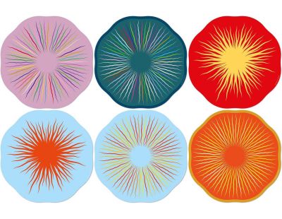 Set de table en vinyle 38 cm Sunrise (Lot de 6 sets de table motifs assortis)