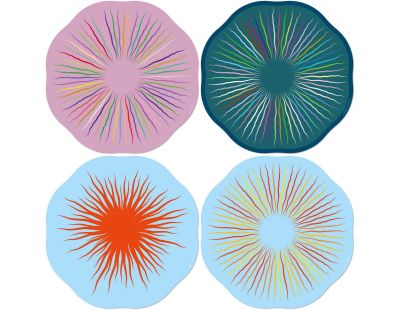 Set de table en vinyle 38 cm Sunrise (Lot de 4 sets de table motifs assortis)