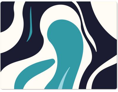 Set de table en vinyle 40 x 30 cm Wave (Lot de 2 sets de table motifs assortis)