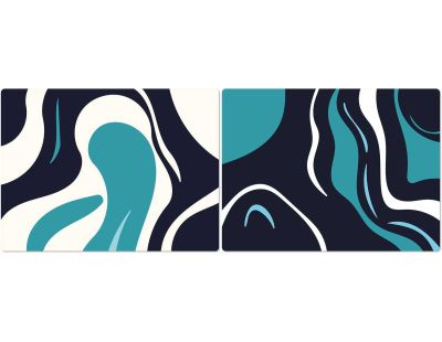 Set de table en vinyle 40 x 30 cm Wave (Lot de 2 sets de table motifs assortis)