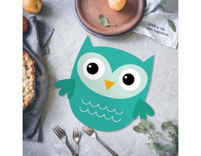 Set de table en vinyle hibou coloré (Lot de 6)
