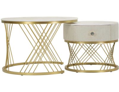 Set de 2 tables d'appoint gigognes en mdf Votix