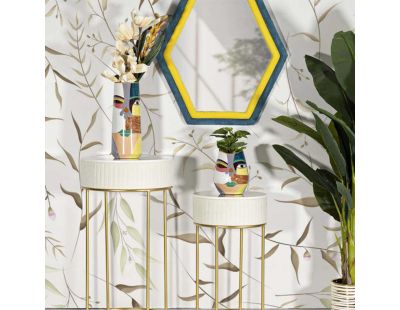 Set de 2 tables d'appoints en mdf et métal Wedding