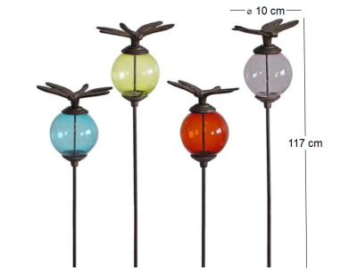 Set de 4 tuteurs boules colorées Animaux (Libellules)