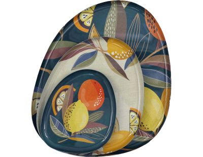 Set de 3 vide-poches en métal (Citrus ovale)