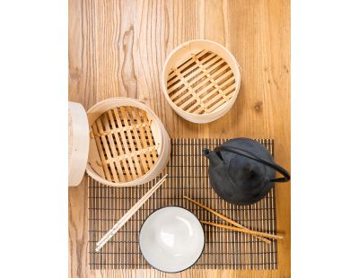 Sets de table en bambou (lot de 6) + plateau
