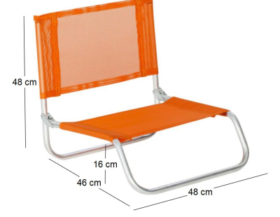 Siege plage en aluminium Basic (Orange)