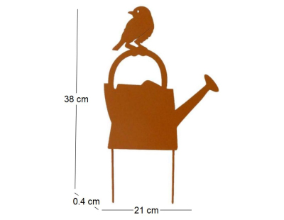 Silhouette arrosoir sur pique  21 x 38 cm