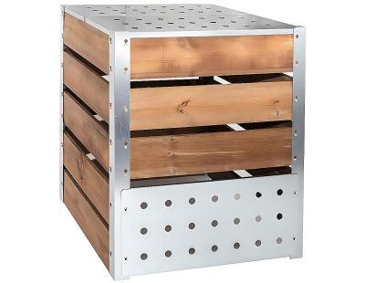 Composteur en bois double compartiment, vente au meilleur prix