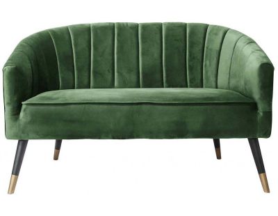 Sofa en velours pieds bicolores en bois  Royal (Vert foncé)