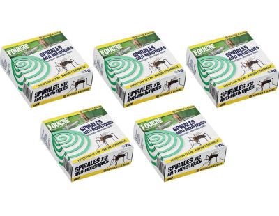 Spirales antimoustiques insecticides et répulsives (Lot de 5 boites de 12 spirales)