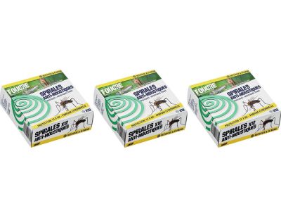 Spirales antimoustiques insecticides et répulsives (Lot de 3 boites de 12 spirales)