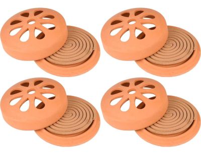 Spirales citronnelle en terre cuite (Lot de 4)