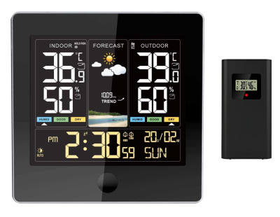 Station météo électronique avec capteur extérieur sans fil