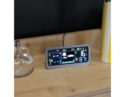 Station météo électronique couleur avec capteur extérieur