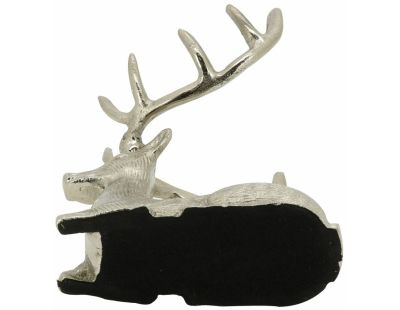 Statue de cerf en aluminium avec bol