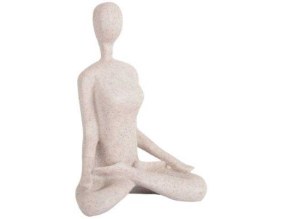 Statue en polyrésine Open Lotus (Gris clair)