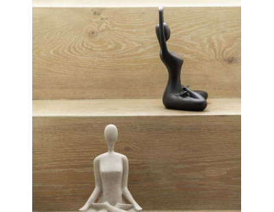 Statue en polyrésine Stretched Lotus (Noir)