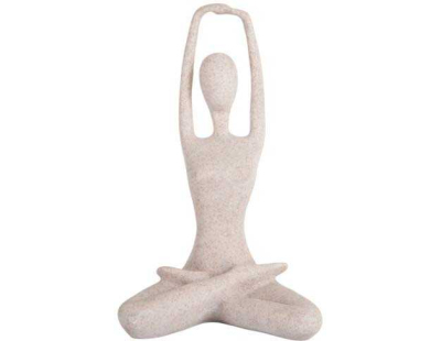 Statue en polyrésine Stretched Lotus (Gris clair)