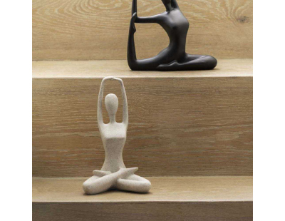 Statue en polyrésine Stretched Lotus (Gris clair)