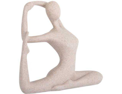 Statue en polyrésine Yoga Bow (Gris clair)