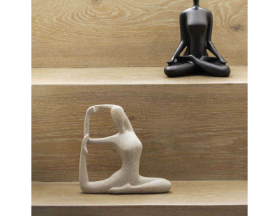 Statue en polyrésine Yoga Bow (Gris clair)