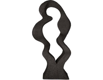 Statue en résine Art wave (Noir)