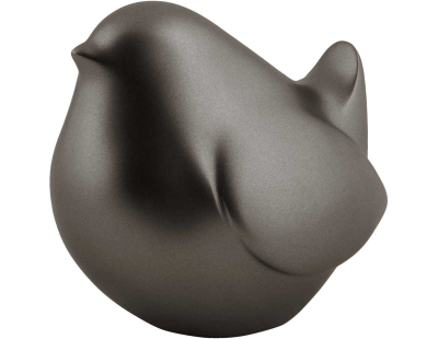 Statue en résine effet métalisé Fat Bird (Gris foncé)