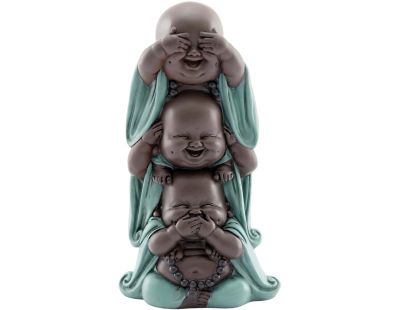 Statuette 3 bouddhas en polyrésine (Adultes rieurs)
