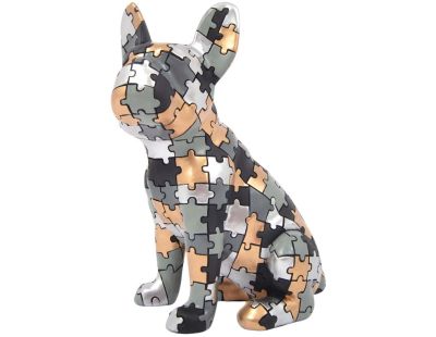 Statuette bouledogue assis en polyrésine Puzzle