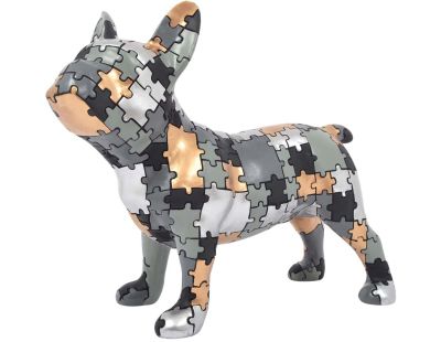 Statuette bouledogue debout en polyrésine Puzzle