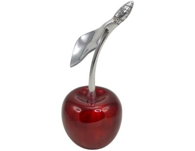 Statuette cerise rouge en aluminium Claire (1 cerise 10 cm)