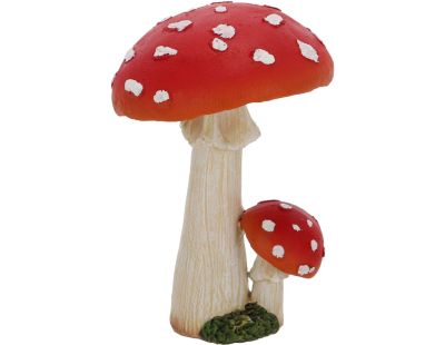 Statuette décorative en polyrésine Champignons (Lot de 3)