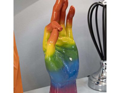 Statuette main en polyrésine Rainbow (OK)