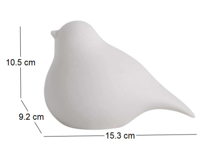Statuette oiseau de profil lumineux Fat bird (15 x 9 x 10 cm)