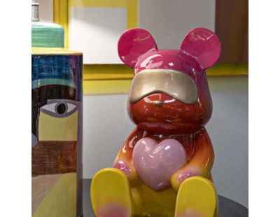 Statuette ourson en polyrésine Rainbow (Modèle 2)