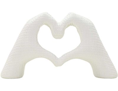 Statuette en polyrésine Hands lover 25 x 7.5 x 13.5 cm (Blanc)