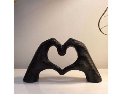 Statuette en polyrésine Hands lover 25 x 7.5 x 13.5 cm (Noir)