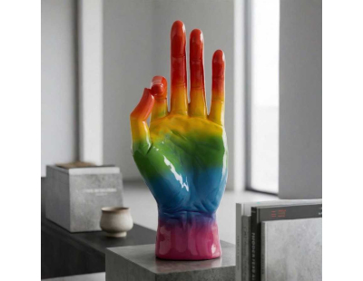 Statuette en polyrésine Rainbow hand (Win)