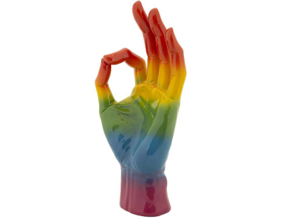 Statuette en polyrésine Rainbow hand (Win)