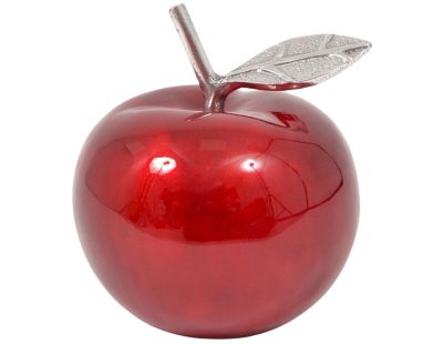 Statuette pomme rouge en aluminium Claire (16 cm)