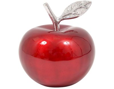 Statuette pomme rouge en aluminium Claire (13 cm)