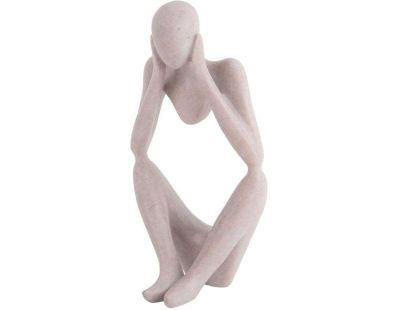 Statuette silhouette en polyrésine Dreaming (Gris clair)